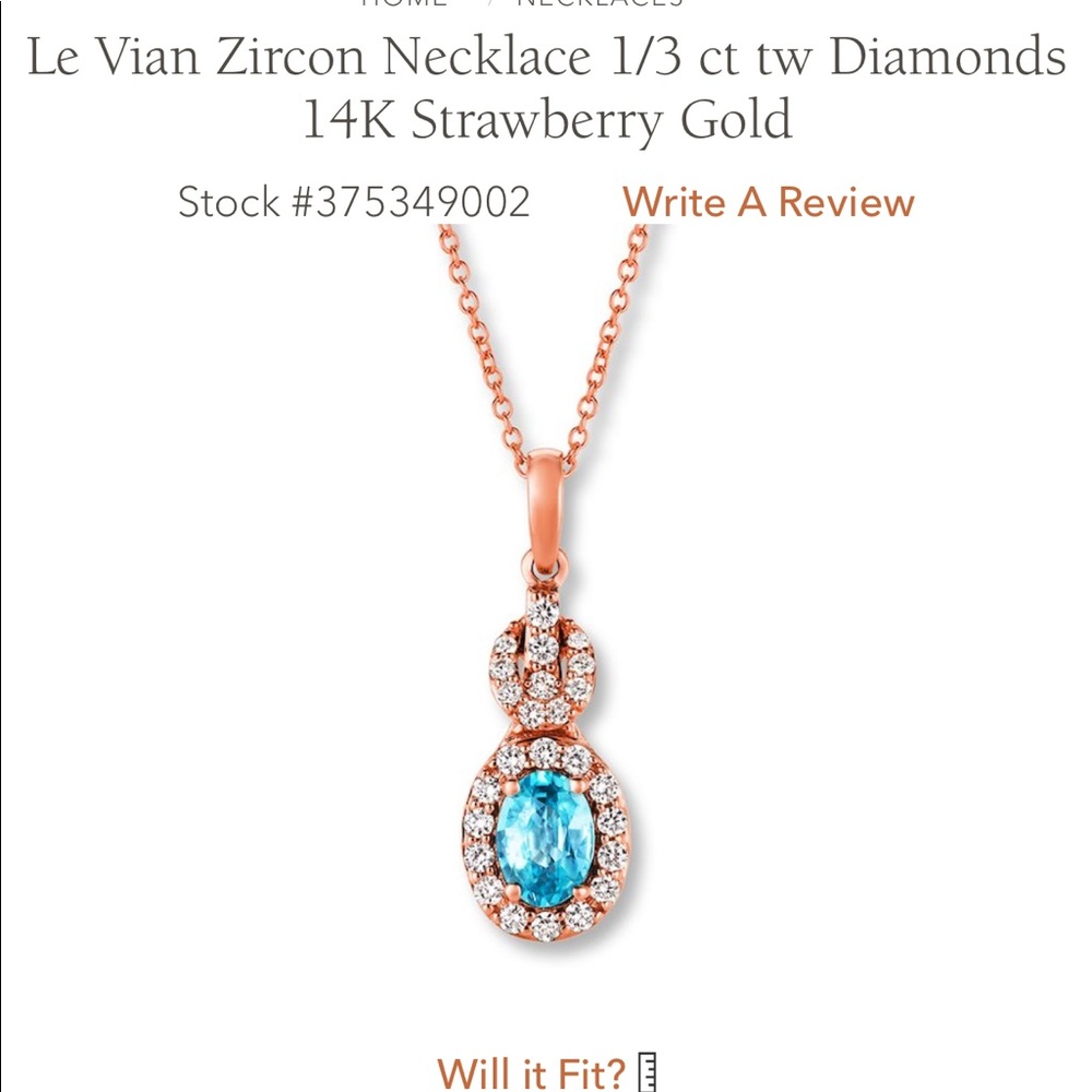 Le Vian Zircon Necklace 1/3 ct tw Diamonds